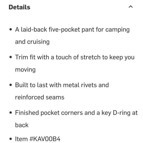 Kavu "Steens" Chino Hiking Pant Jean Khaki Brown Gorpcore | Men's Size 34x33 - Picture 14 of 15